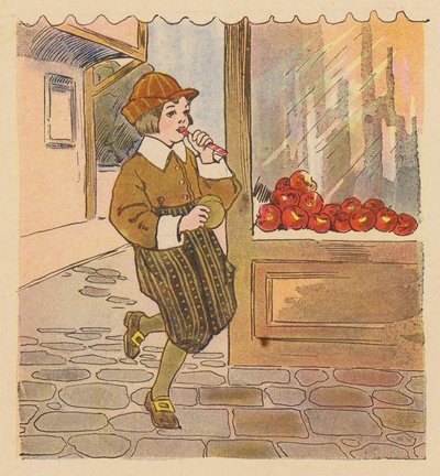 Børnerim: Handy Pandy (farvelitografi) af Blanche Fisher Wright