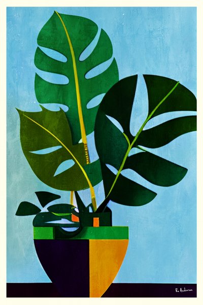 Moderne Monstera i krukke af Bo Anderson