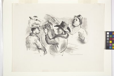 Hesteauktion (litografi) af Boardman Robinson