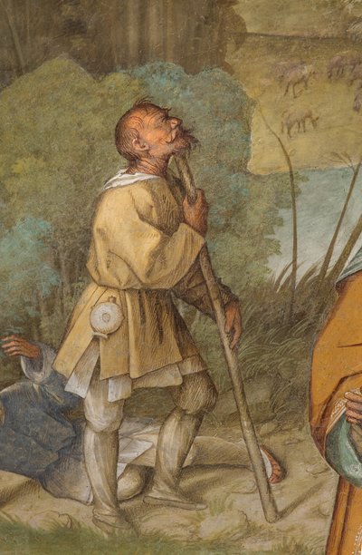 Central Aisle, First North Span, meddelelse til Gioacchino, Boccaccio Boccaccino 1514-15, detalje af Boccaccio Boccaccino