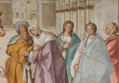 Centralskib, første nordspænd, møde mellem St. Joachim og Sant