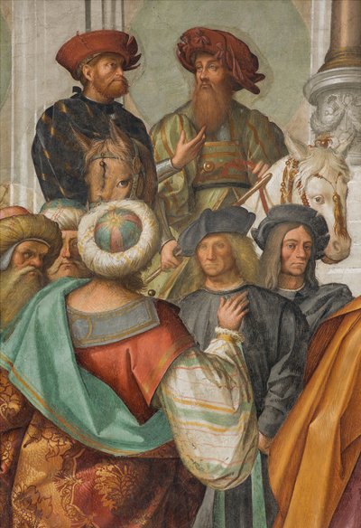 Centralskib, andet nordspænd, Jomfruens ægteskab, Boccaccio Boccaccino 1514-15, detalje af Boccaccio Boccaccino