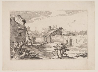 Planche 11, fra Landskaber med bondegårde af Boetius Adams Bolswert