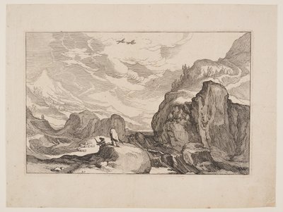 Planche 20, fra Landskaber med bondegårde af Boetius Adams Bolswert