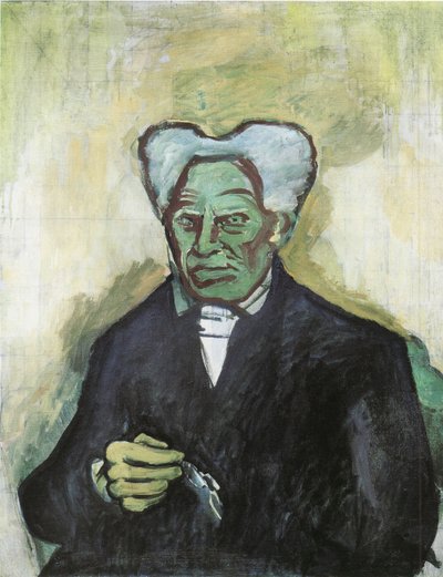 Portræt af Arthur Schopenhauer, 1908 af Bohumil Kubišta