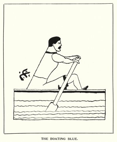 Oxford Quips: The Boating Blue (litho) af Bohun Lynch