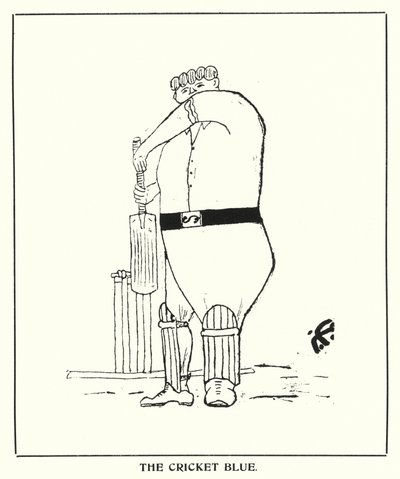 Oxford Quips: The Cricket Blue (litho) af Bohun Lynch
