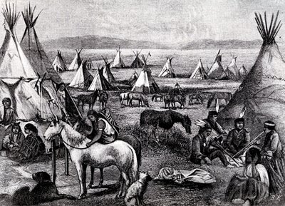 Navajo indiske lejr af Bohuslav Kroupa
