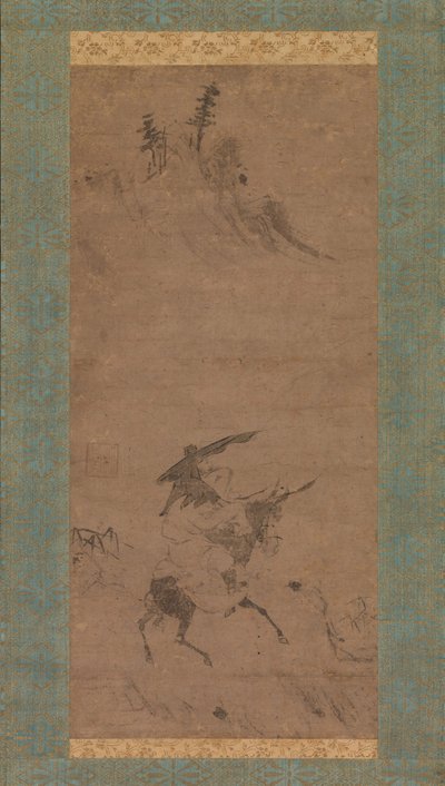 Su Shi Riding a Donkey, begyndelsen af det 15. århundrede. af Bokudo Sojun
