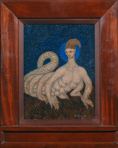 Den glorværdige vampyr (olie på pap) af Boleslaw Biegas