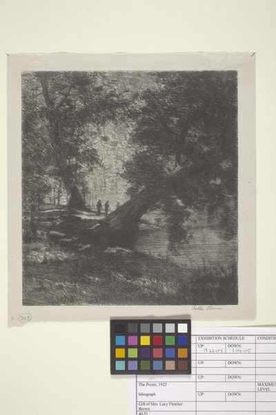 The Picnic (blæk på papir) af Bolton Coit Brown