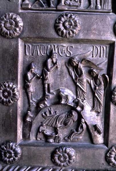 Panel, der forestiller fødselaren fra Porta di S. Ranieri i det sydlige tværskib af Bonannus of Pisa