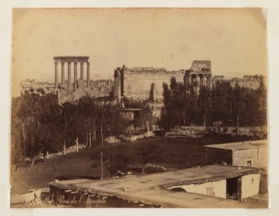 Balbek: Udsigt over Akropolis (albumin print) af Bonfils Studio