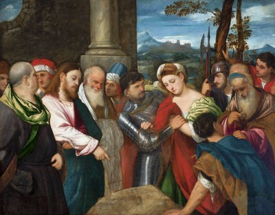 Kristus og ægteskabsbrydersken af Bonifazio Veronese