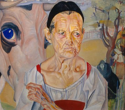 Dairywoman From the Cycle The Faces of Russia, 1917 af Boris Dmitrievich Grigoriev