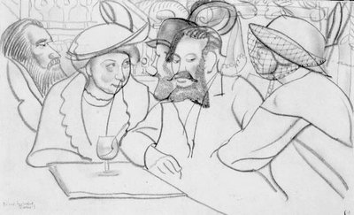 I Cafeen af Boris Dmitrievich Grigoriev