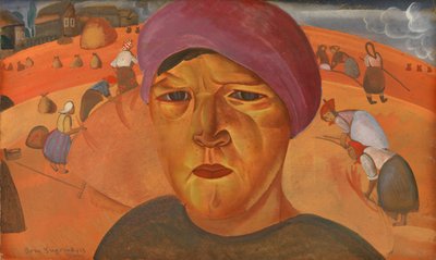 Russian Peasant Woman Fra serien The Faces of Russia, 1923 af Boris Dmitrievich Grigoriev