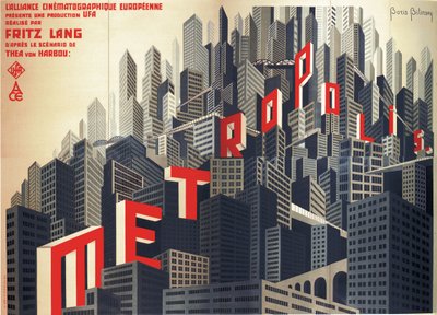 Filmplakat Metropolis af Fritz Lang, 1926 af Boris Konstantinovich Bilinsky