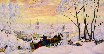 Pandekage uge af Boris Mikhailovich Kustodiev