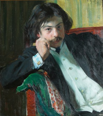 Portræt af digteren Janko Lavrin 1887-1986, 1909 af Boris Mikhailovich Kustodiev