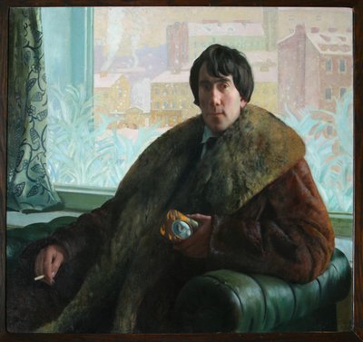 Portræt af billedhuggeren og arkitekten Isidor Zolotarevsky 1885-1961, 1922 af Boris Mikhailovich Kustodiev
