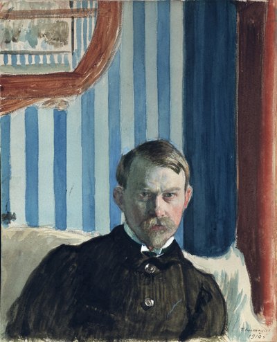 Selvportræt, 1910 af Boris Mikhailovich Kustodiev