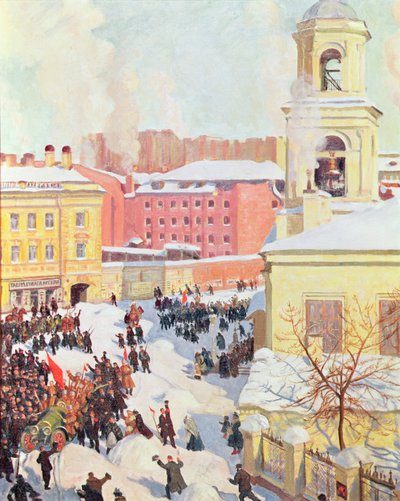 Den 27. Februar 1917 af Boris Mikhailovich Kustodiev