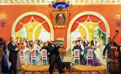 Bryllupsfest af Boris Mikhailovich Kustodiev