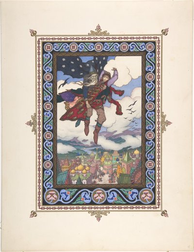 Illustration til eventyret Marya Morevna, ca. 1925 af Boris Vasilievich Zvorykin