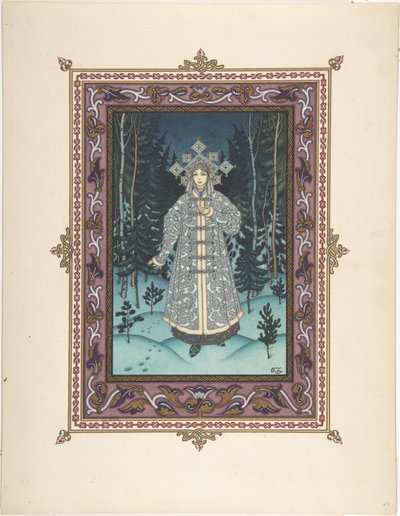 Illustration til eventyret Snegurochka, ca. 1925 af Boris Vasilievich Zvorykin