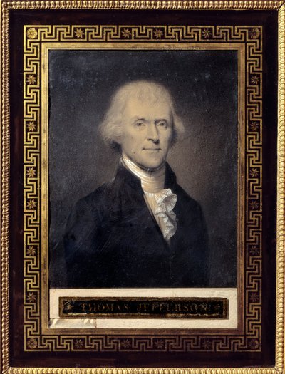 Portræt af Thomas Jefferson (1743-1826) USA
