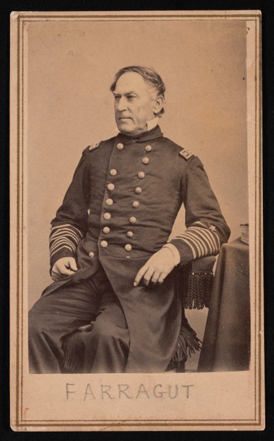 Portræt af David Glasgow Farragut 1801-1870, før 1870. af Brady
