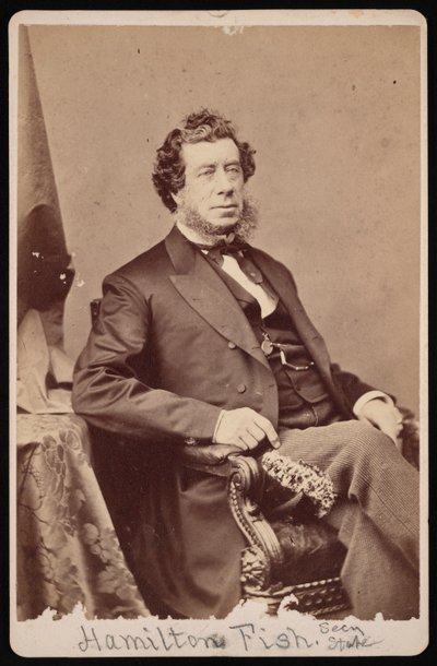 Portræt af Hamilton Fish 1808-1893, før 1893. af Brady