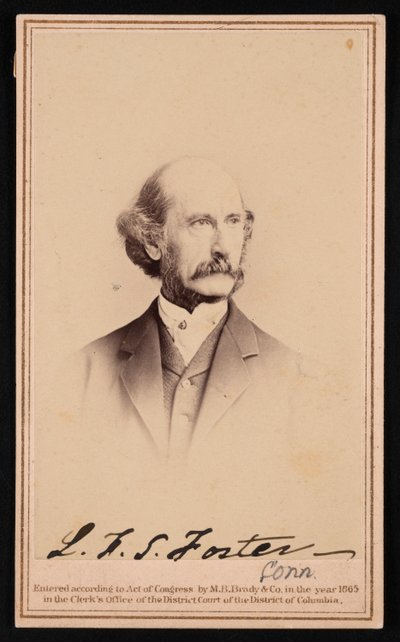 Portræt af LaFayette Sabine Foster 1806-1880, før 1869. af Brady