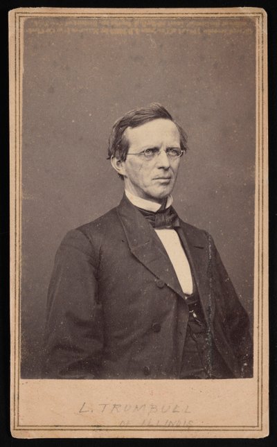 Portræt af Lyman Trumbull 1813-1896, mellem 1864 og 1868. af Brady
