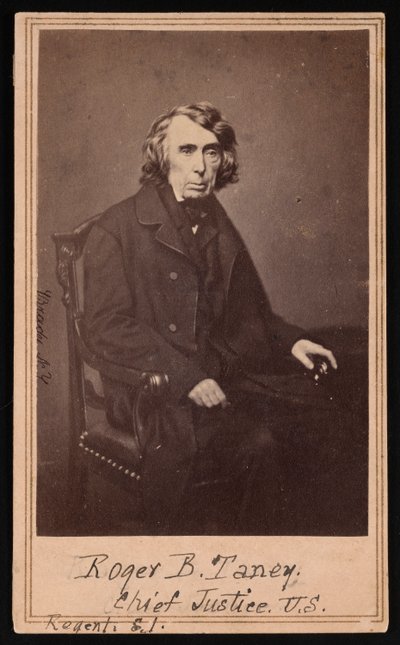 Portræt af Roger Brooke Taney 1777-1864, før 1864. af Brady