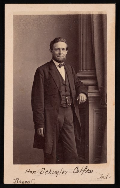 Portræt af Schuyler Colfax 1823-1885, før 1885. af Brady
