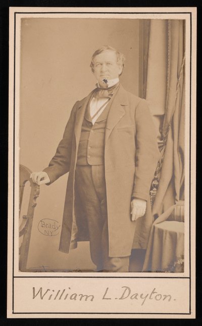 Portræt af William Lewis Dayton 1807-1864, før 1864. af Brady