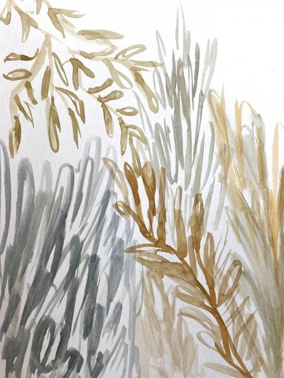 Jordnær botanisk abstraktion af Breanna Megan Studio