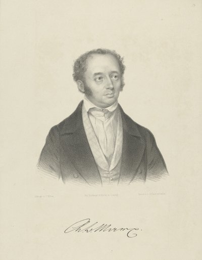 Portræt af Adolph Bernhard Marx 1795-1866, ca. 1830-1840. af Breitkopf and Härtel