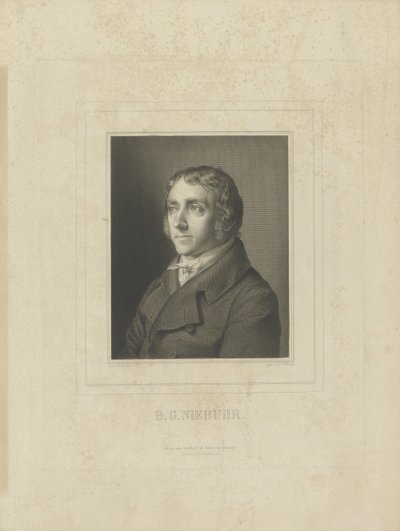 Portræt af Barthold Georg Niebuhr 1776-1831, ca. 1830-1840. af Breitkopf and Härtel