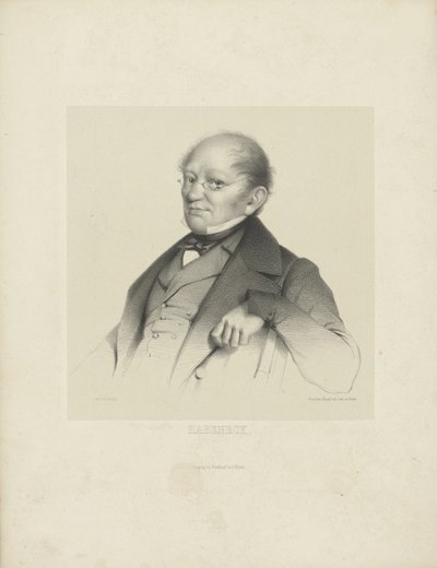 Portræt af komponisten François Antoine Habeneck 1781-1849, ca. 1840. af Breitkopf and Härtel
