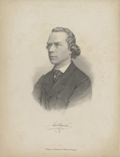 Portræt af pianisten og komponisten Carl Heinrich Carsten Reinecke 1824-1910, ca. 1850 af Breitkopf and Härtel