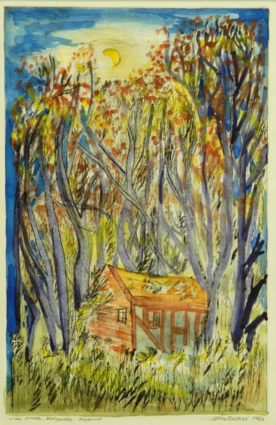 The Tree House II (wc på papir) af Brenda Brin Booker