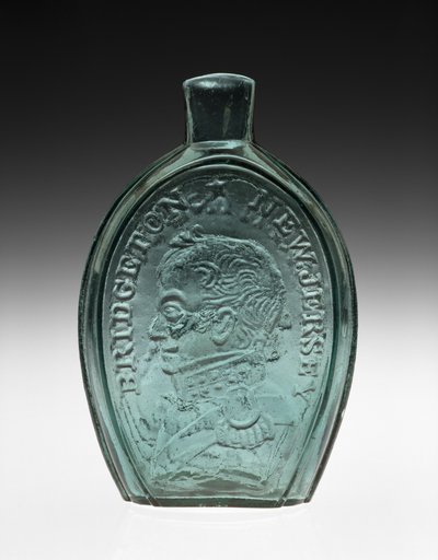 Figureret kolbe af Bridgeton Glass Works