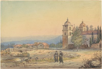 Santa Barbara kirke af British 19th Century