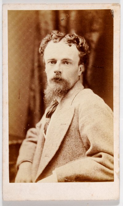 Visitkort af John Atkinson Grimshaw (s/h foto) af British Photographer