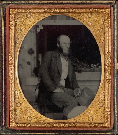 Portræt af en mand, ca. 1860 (foto) af British Photographer