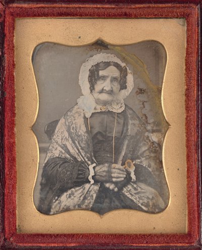 Portræt af en kvinde, ca. 1850 (foto) af British Photographer