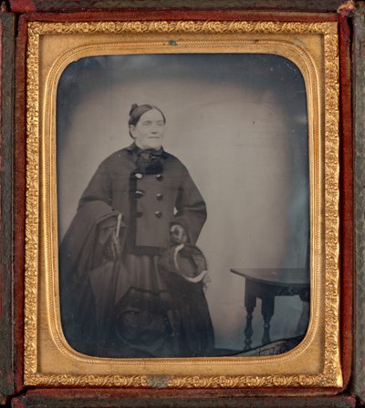Portræt af en kvinde, ca. 1860 (foto) af British Photographer